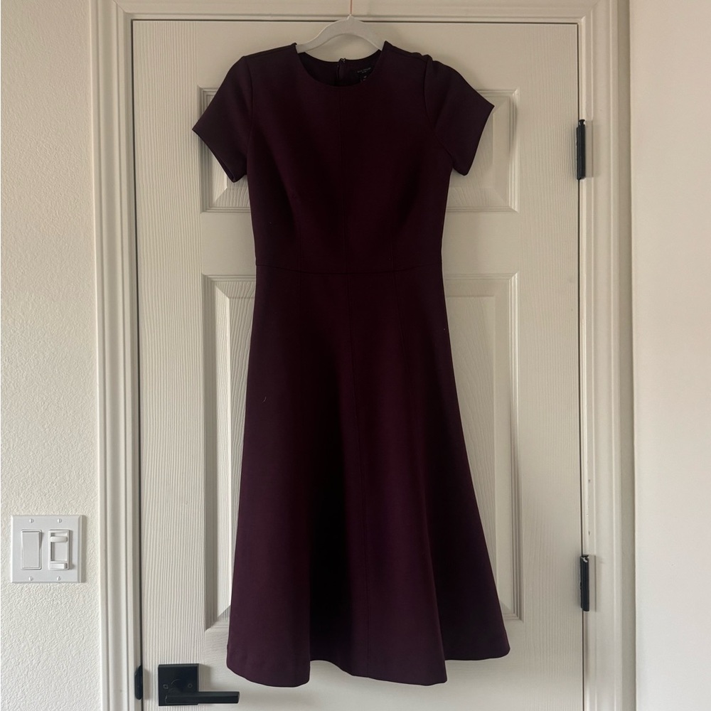 Ann Taylor Deep Purple Midi Dress
